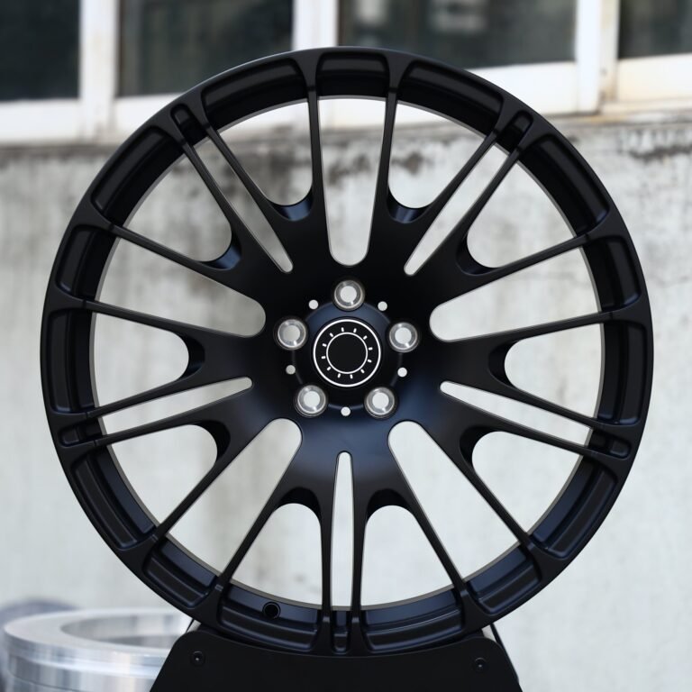 Porsche 911 wheels – Gloss Black 10 Y-Spoke, front view