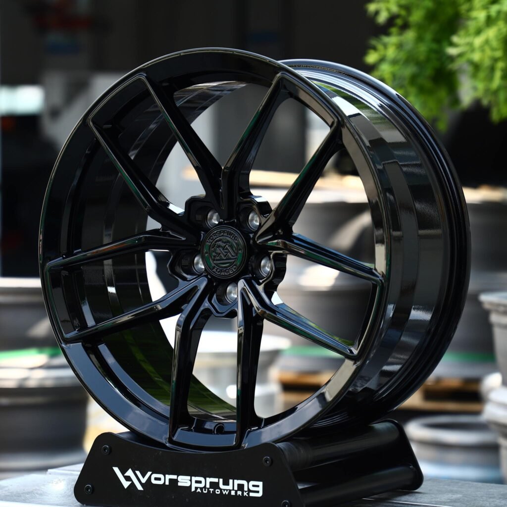 BMW M3 wheels – Gloss Black 5 Y-Spoke, angled view