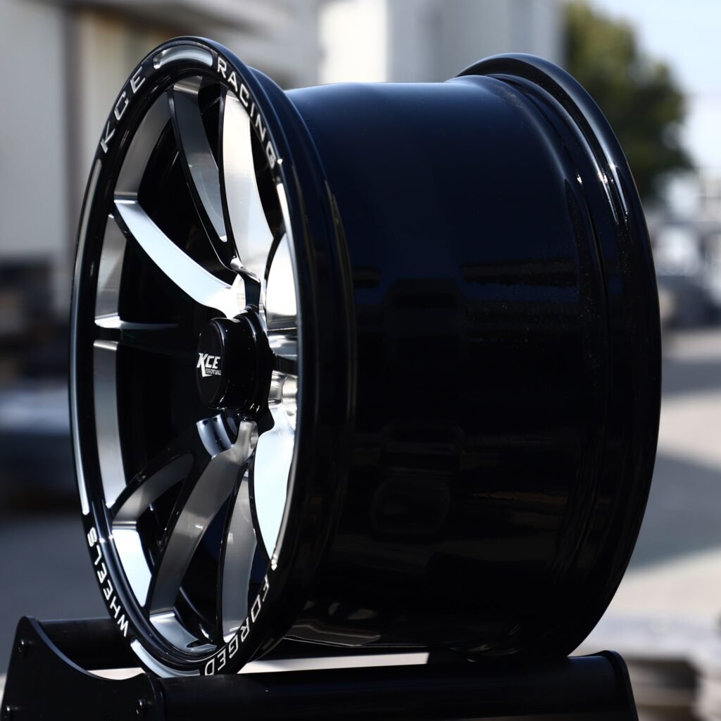 BMW M3 wheels – Gloss Black Machined 10-Spoke Concave, angled view
