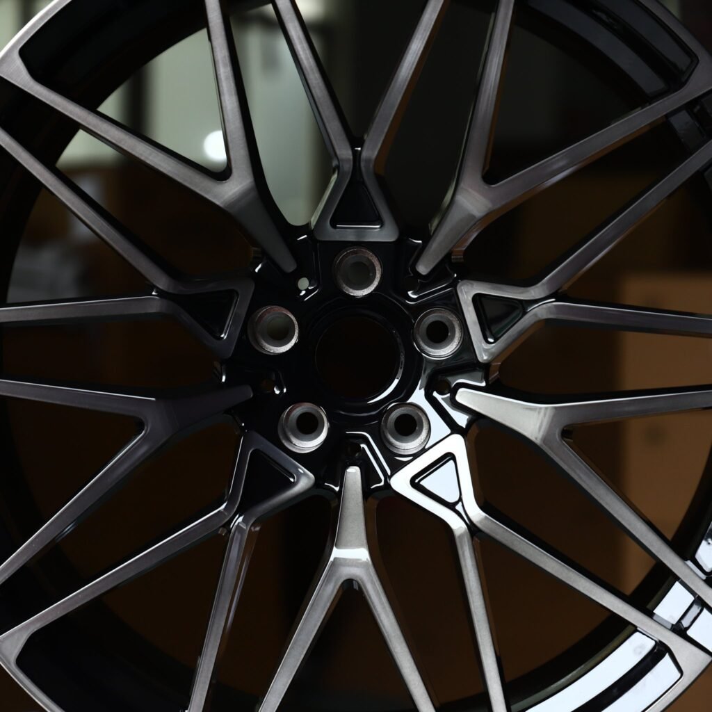 BMW M4 F82 wheels – Gloss Black Machined Mesh, lip and barrel detail