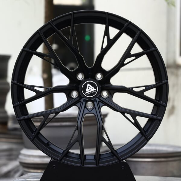 Porsche 911 wheels – Gloss Black Mesh Multi-Spoke, front view