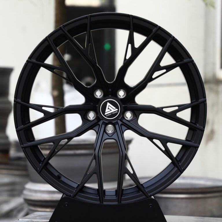 Porsche 911 wheels – Gloss Black Mesh Multi-Spoke, front view