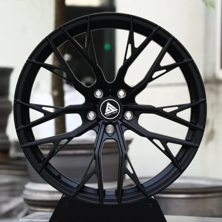 Porsche 911 / M3 Forged Wheels – Gloss Black Mesh Multi-Spoke, front view
