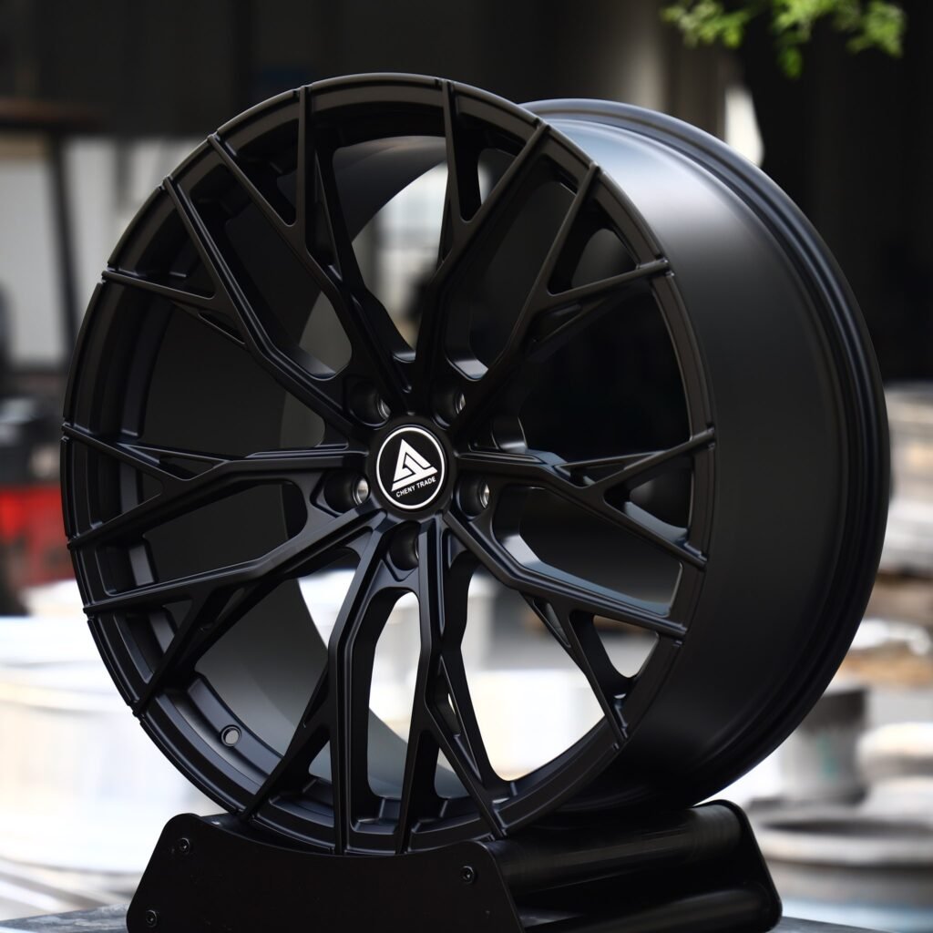 BMW M3 wheels – Gloss Black Mesh Multi-Spoke, angled view