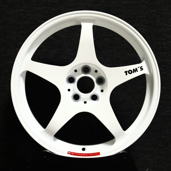 Porsche 911 wheels – Gloss White 5-Spoke Deep-Concave, front view