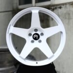 Porsche 911 / M3 Forged Wheels – Gloss White 5-Spoke (5-Lug)