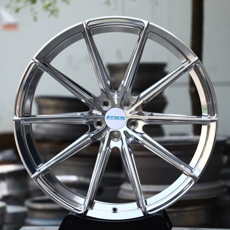 Porsche 911 wheels – Hyper Silver 10-Spoke, front view