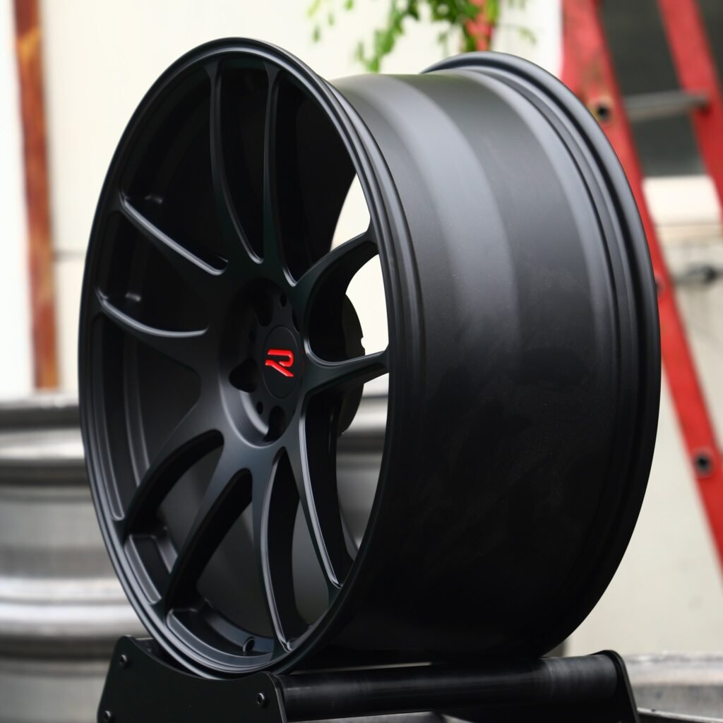5x130 wheels – Matte Black 10-Spoke, side view