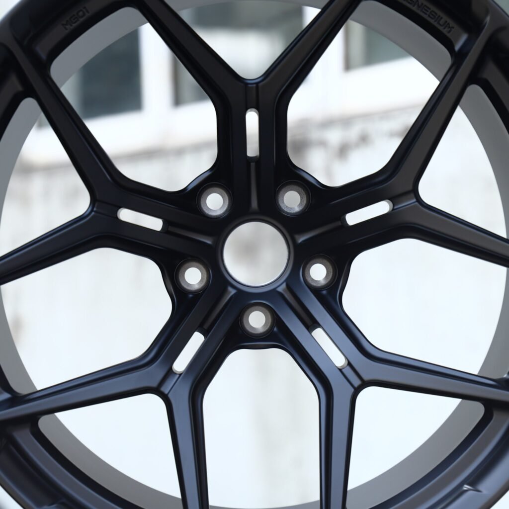 BMW M3 wheels – Matte Black 5 Y-Spoke, angled view