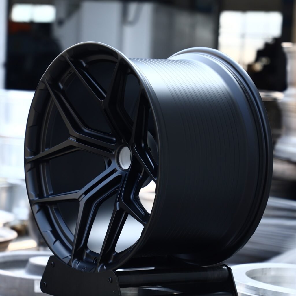 BMW M4 F82 wheels – Matte Black 5 Y-Spoke, lip and barrel detail