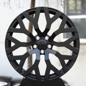 Porsche 911 / M3 Forged Wheels – Matte Black Snowflake Multi-Spoke (5-Lug)