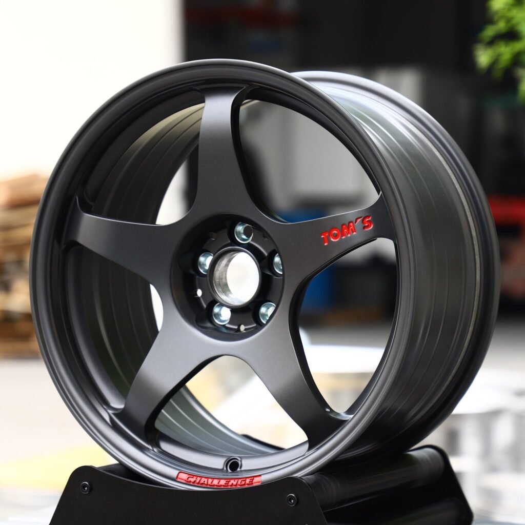 BMW M3 wheels – Matte Gunmetal 5-Spoke, angled view