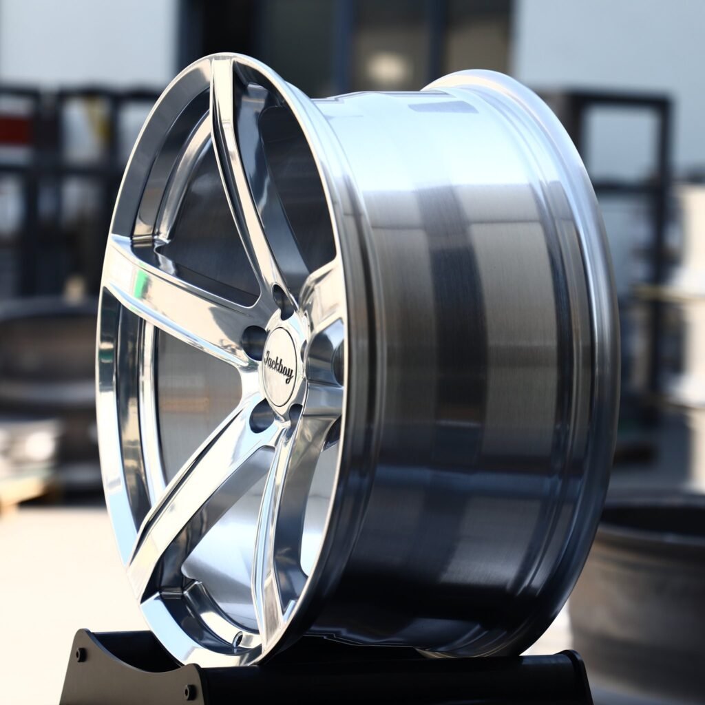 BMW M3 wheels – Mirror Polished 5-Spoke, angled view
