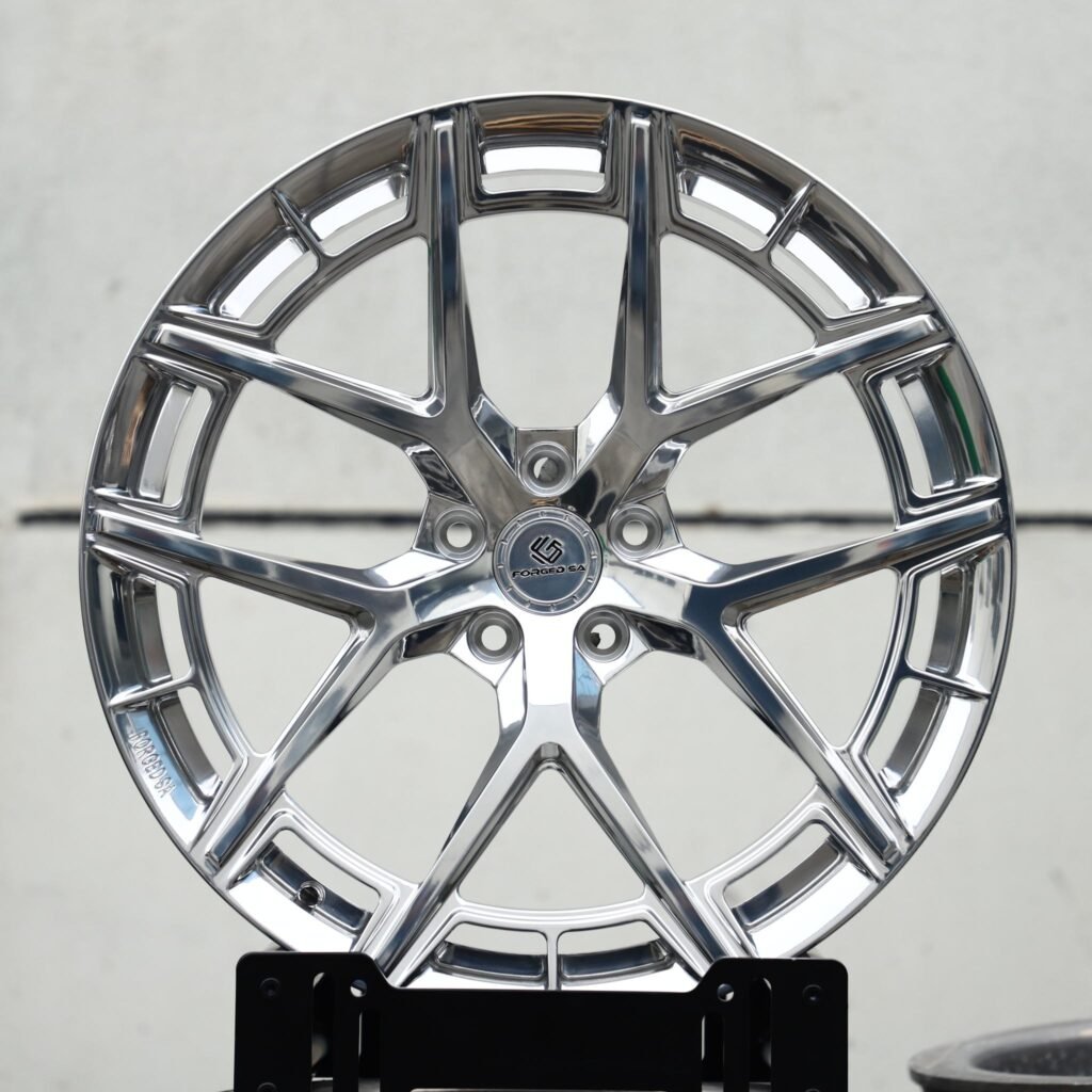 Porsche 911 wheels – Polished 5 Y-Spoke, front view