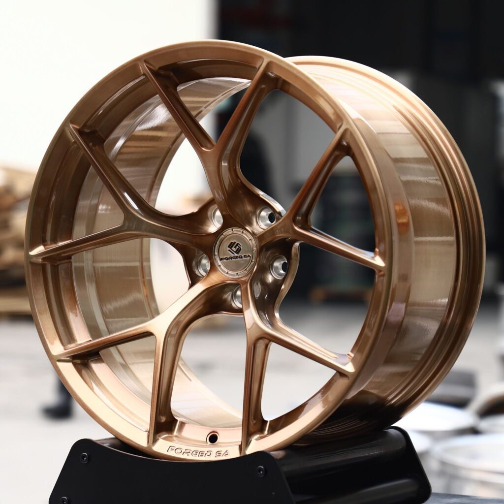 BMW M3 wheels – Transparent Gold 5 Y-Spoke Concave, angled view