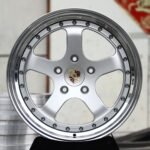 Porsche OEM-Style Bright Silver 5-Spoke Deep Dish 2-Piece Forged Wheels – Porsche 911 / 718 Cayman Fitment (5-Lug)