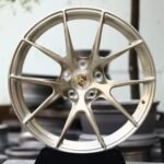 Porsche OEM-Style Transparent Gold 5 Y-Spoke Forged Wheels – Porsche 911 / Panamera Fitment (5-Lug)