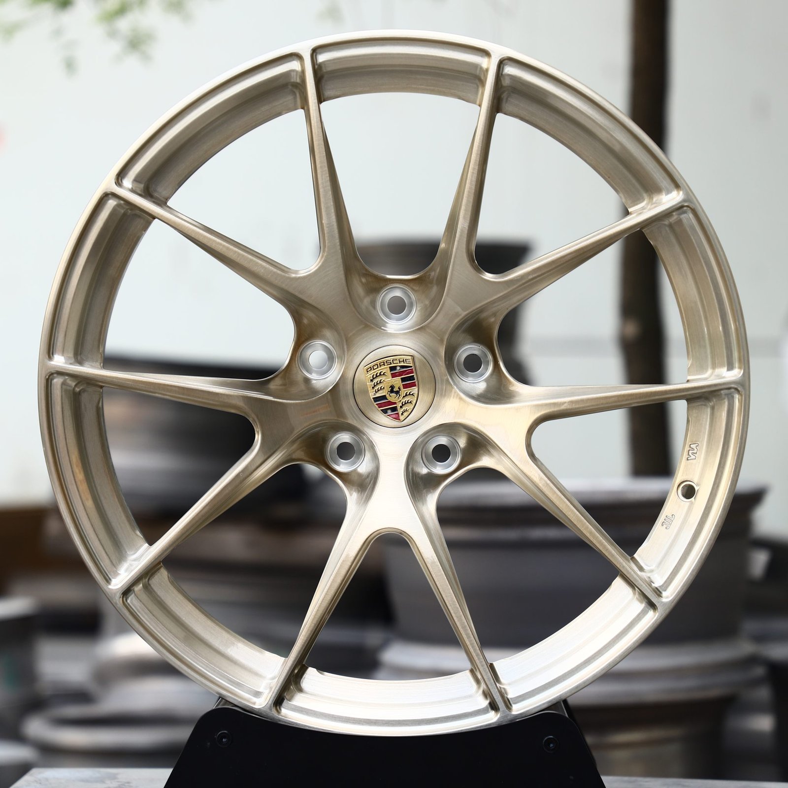 Porsche 911 wheels – Transparent Gold 5 Y-Spoke (Porsche OEM-Style), front view