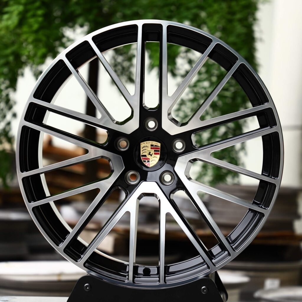 Porsche Style Custom Finish 10 Y-Spoke Machined Face Forged Wheels - Porsche 911 / Porsche Panamera Fitment (5-Lug) Monoblock forged wheel
