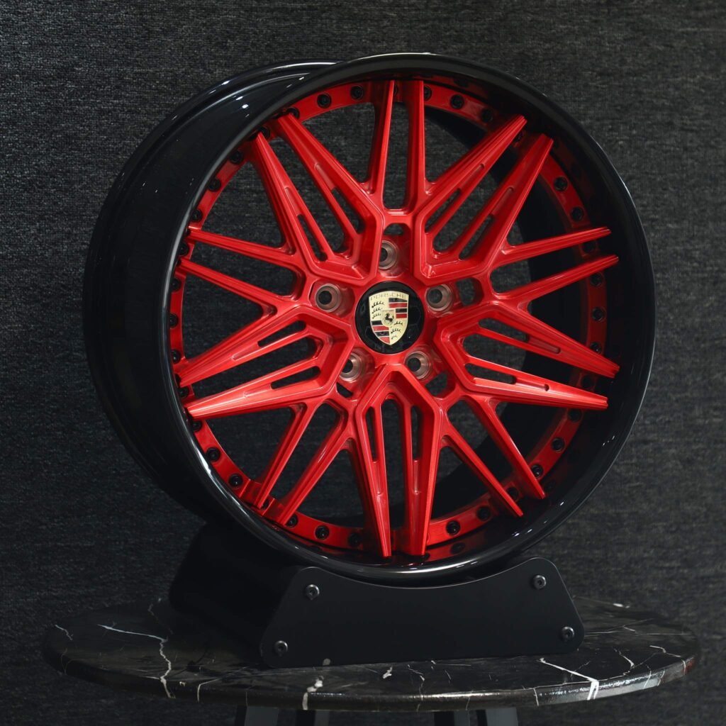 Porsche 911 wheels – Custom Finish 2-Piece 10 Y-Spoke, front view
