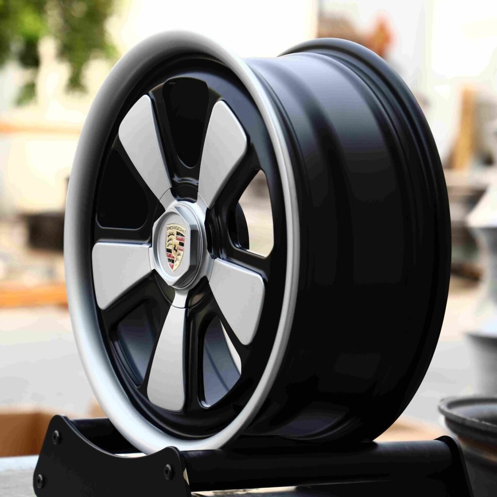 Porsche Style Gloss Black 5-Spoke Forged Wheels - Porsche 911 / Porsche Panamera Fitment (5-Lug) view 4