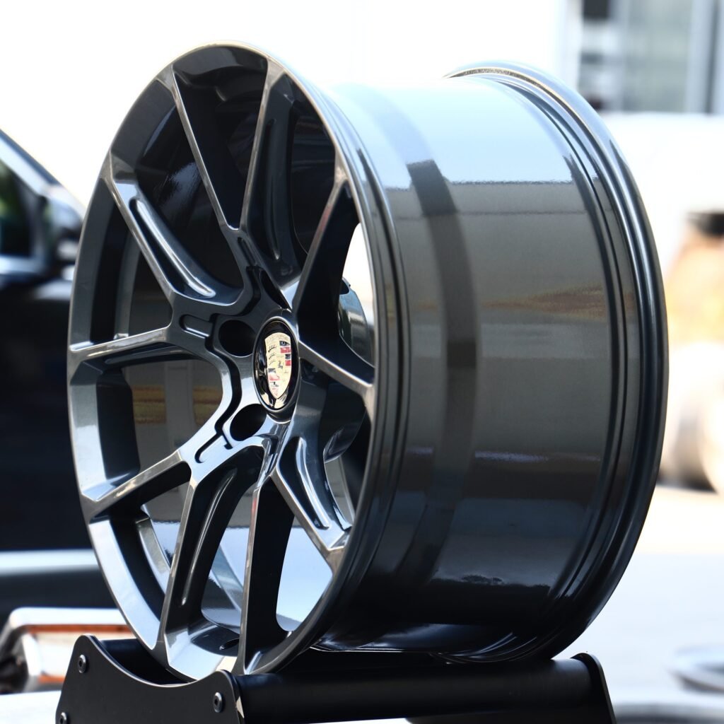 5x130 wheels – Gloss Black / Gunmetal / Gray 5 Y-Spoke, side view