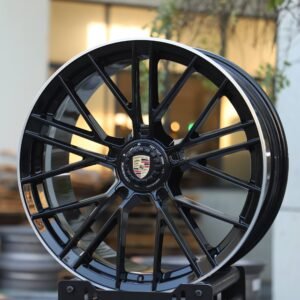 Porsche 911 / Panamera Forged Wheels – Gloss Black Multi-Spoke Machined Lip