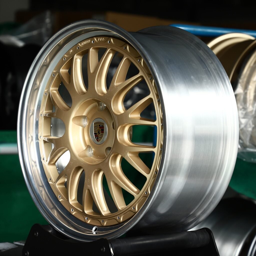5x130 wheels – Gold 2-Piece 10 Y-Spoke, side view