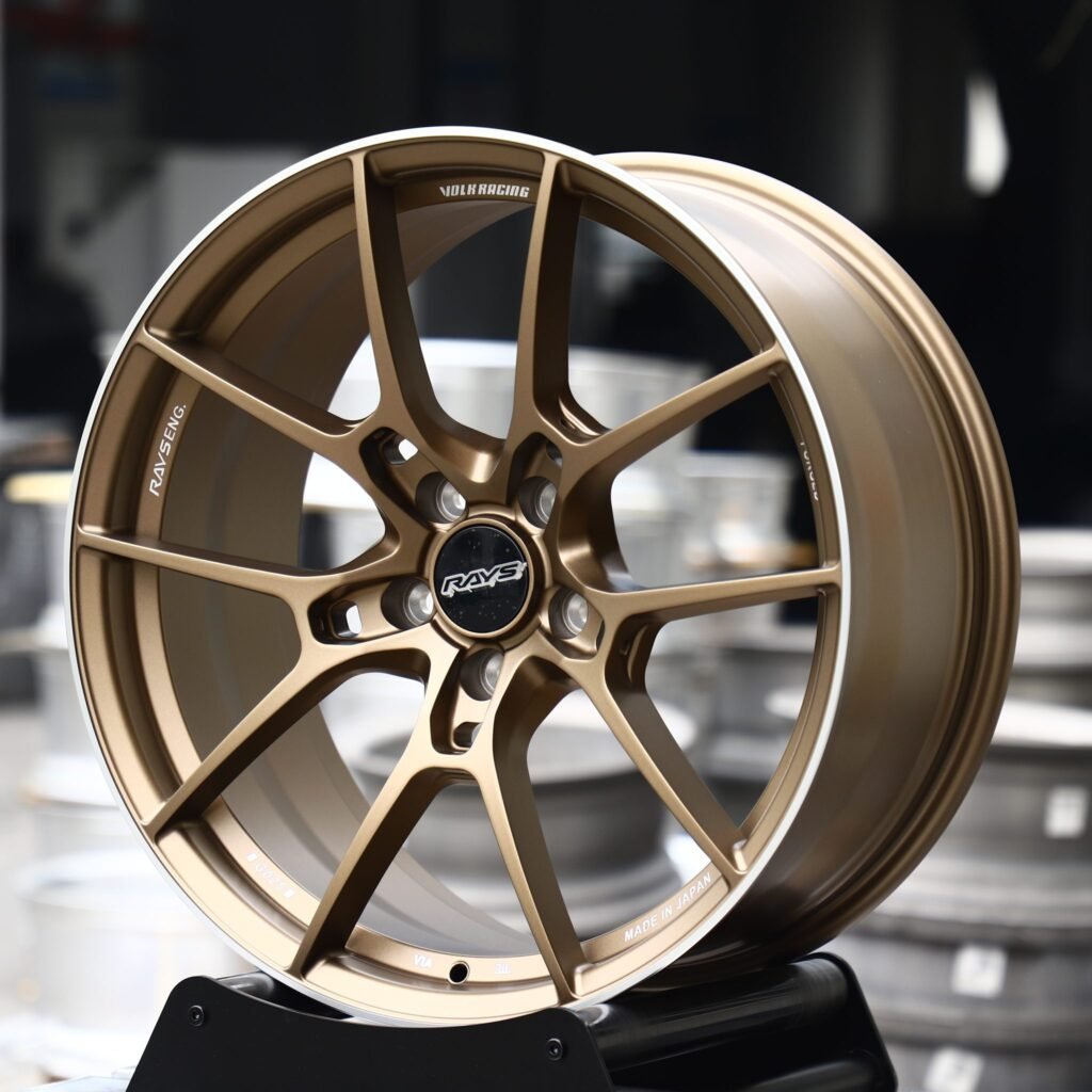 BMW M3 wheels – Bronze 5 Y-Spoke (Rays-Style), angled view