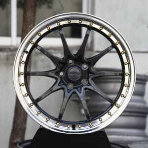 Rays-Style Gloss Black 10-Spoke Polished Lip Forged Wheels – Porsche 911 / M3 Fitment (5-Lug)
