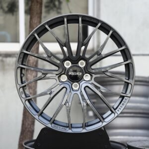 Rays-Style Gunmetal Mesh Multi-Spoke Forged Wheels – Porsche 911 / M3 Fitment (5-Lug)