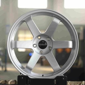 Rays-Style Hyper Silver 6-Spoke Forged Wheels – Toyota GR86 / Subaru WRX Fitment (5-Lug)