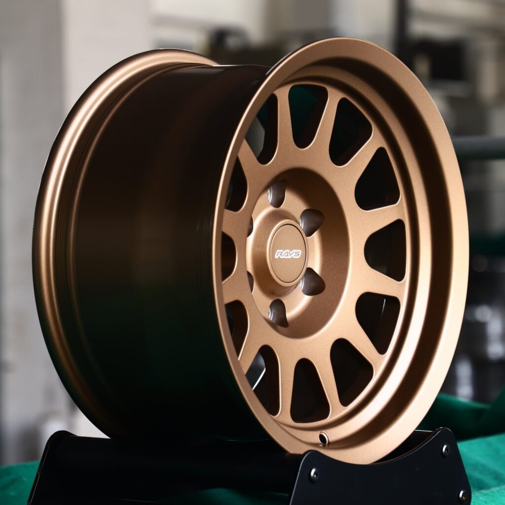 5x114.3 wheels – Rays Volk Racing Bronze 12-Spoke, side view