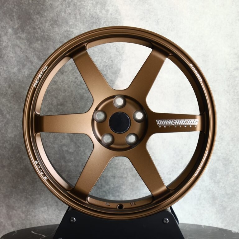 Toyota GR86 wheels – Bronze 6-Spoke (Rays Volk Racing TE37-Style), front view