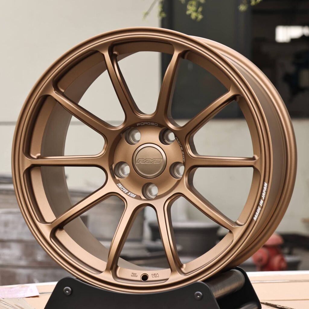 Rays Volk Racing Bronze Gold 10-Spoke Forged Wheels - BMW M3 / Audi RS5 Fitment (5-Lug) view 2