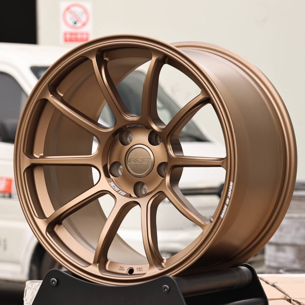 Rays Volk Racing Bronze Gold 10-Spoke Forged Wheels - BMW M3 / Audi RS5 Fitment (5-Lug) view 3