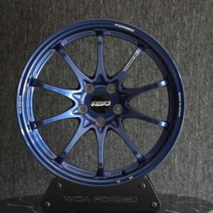 Rays Volk Racing CE28N-Style Bright Blue 10-Spoke Forged Wheels - BMW M3 / Nissan GT-R Fitment (5-Lug)
