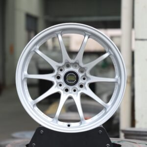 Rays Volk Racing CE28N Matte Silver 10-Spoke Forged Wheels – BMW M3 / Nissan GT-R Fitment (5-Lug)
