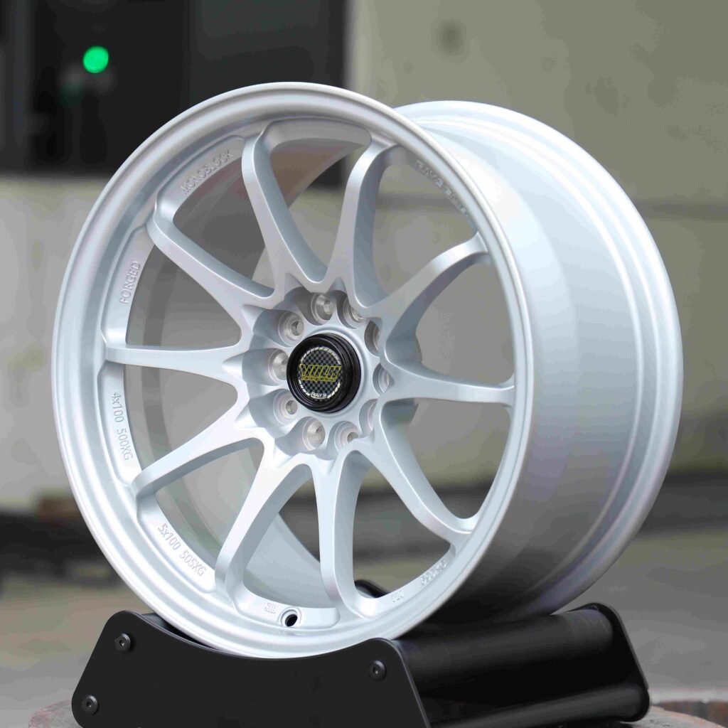 Rays Volk Racing CE28N Matte Silver 10-Spoke Forged Wheels - BMW M3 / Nissan GT-R Fitment (5-Lug) view 3