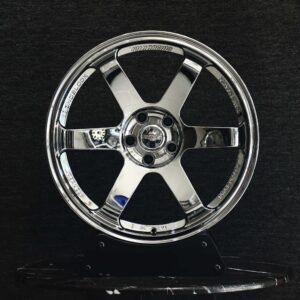 Rays Volk Racing TE37-Style Chrome Silver 6-Spoke Forged Wheels – Toyota GR86 / Subaru WRX Fitment (5-Lug)
