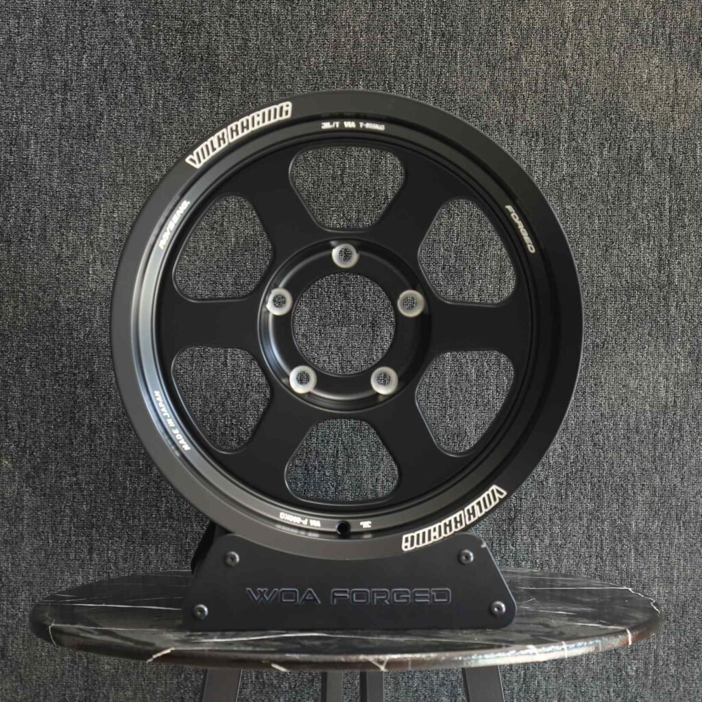 Toyota Tacoma wheels – Rays Volk Racing Custom Finish 6-Spoke Deep Lip, front view