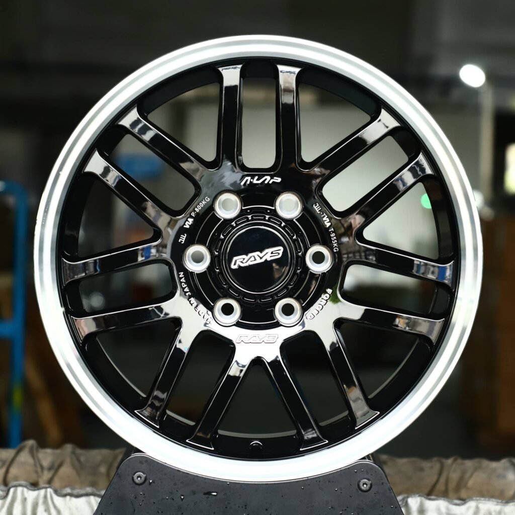 Rays Volk Racing Gloss Black 7 Y-Spoke Deep Lip Off-Road Forged Wheels – Toyota 4Runner / Toyota Tacoma Fitment (6-Lug)