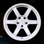 Rays Volk Racing TE37-Style Gloss White 6-Spoke Racing Forged Wheels – Toyota GR86 / Subaru WRX Fitment (5-Lug)