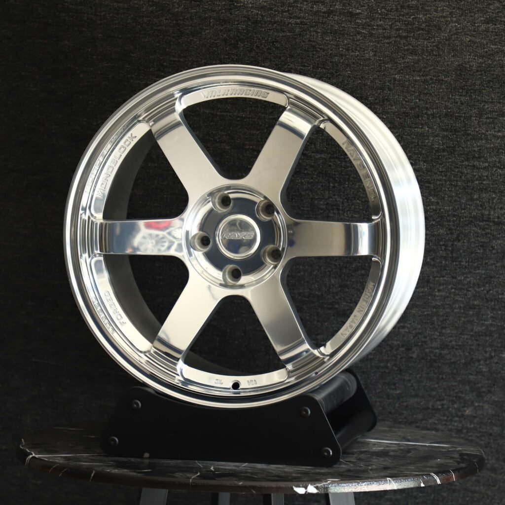 Rays Volk Racing Gloss White 6-Spoke Forged Wheels - Ford Mustang / Chevrolet Corvette Fitment (5-Lug) view 2