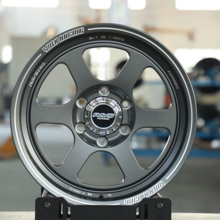 Toyota Tacoma wheels – Rays Volk Racing Gray Deep Lip, front view