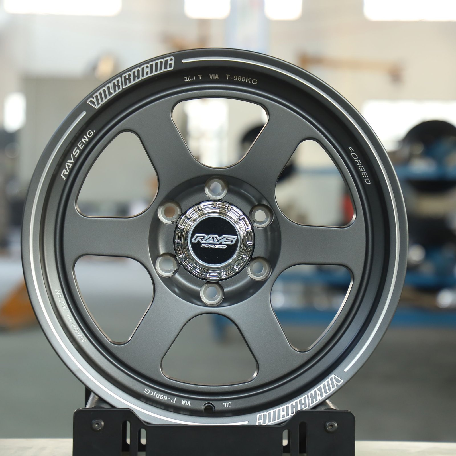 Toyota Tacoma wheels – Rays Volk Racing Gray Deep Lip, front view