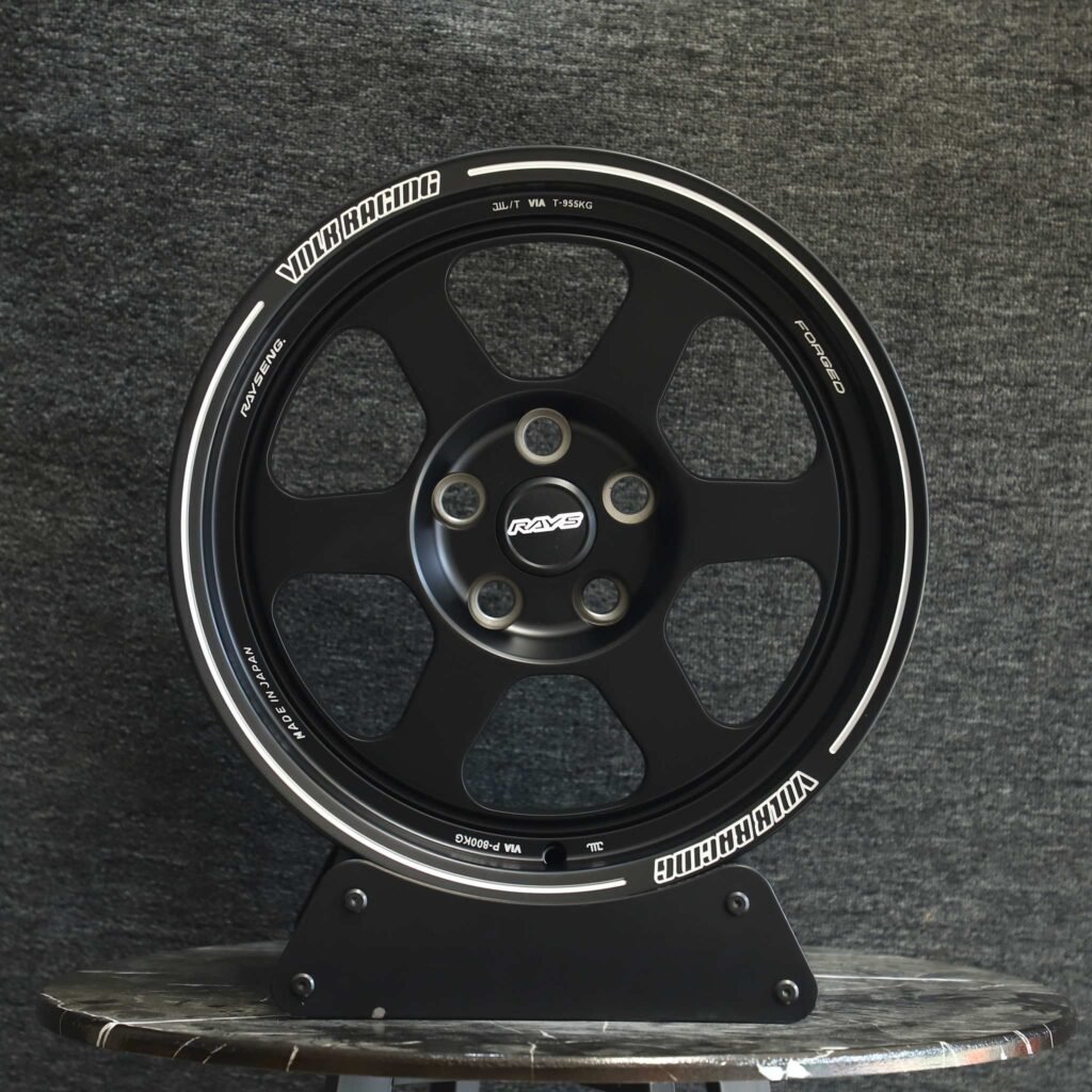 Rays Volk Racing Matte Black 6-Spoke Deep Lip Racing Forged Wheels - BMW M3 / Audi RS5 Fitment (5-Lug) Deep Dish forged wheel