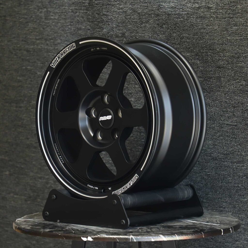 Rays Volk Racing Matte Black 6-Spoke Deep Lip Racing Forged Wheels - BMW M3 / Audi RS5 Fitment (5-Lug) view 3