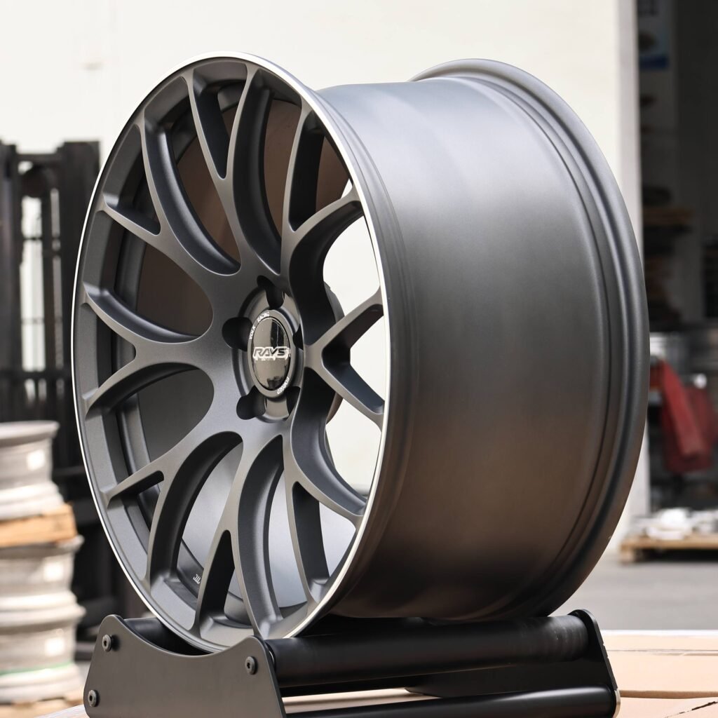 Rays Volk Racing Matte Gray 8 Y-Spoke Forged Wheels - BMW M3 / Audi RS5 Fitment (5-Lug) view 4