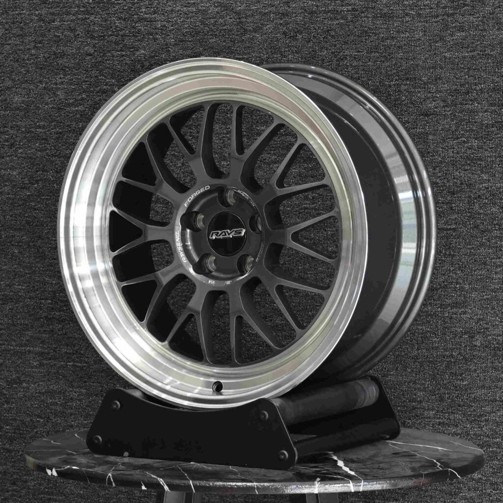 Rays Volk Racing Metallic Gray 10 Y-Spoke Deep Lip Forged Wheels - BMW M3 / Audi RS5 Fitment (5-Lug) view 4